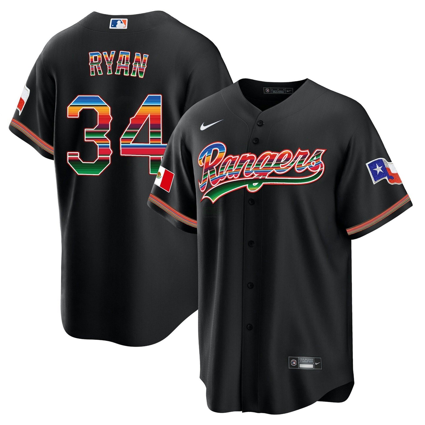 Camisa MLB Men’s Texas Mexican Heritage Night Cool Base Jersey – Home
