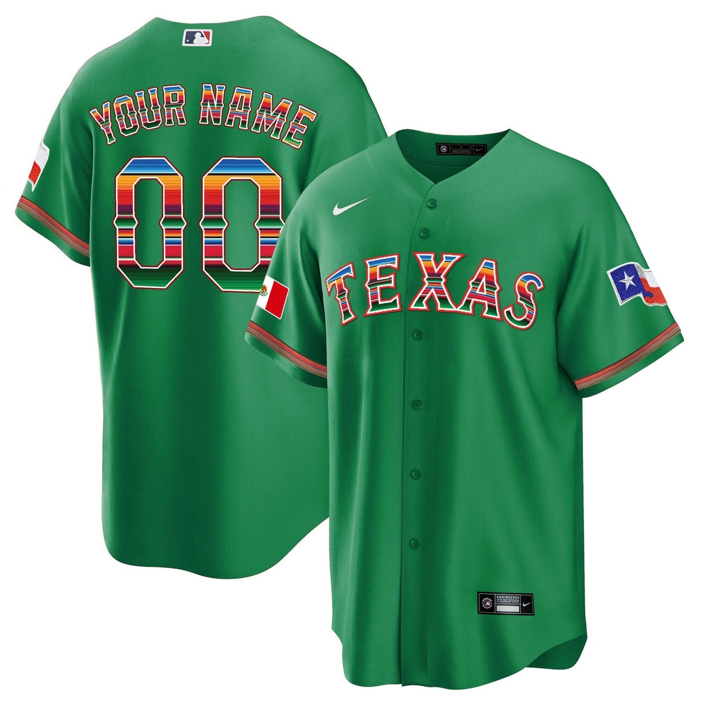 Camisa MLB Men’s Texas Mexican Heritage Night Cool Base Jersey