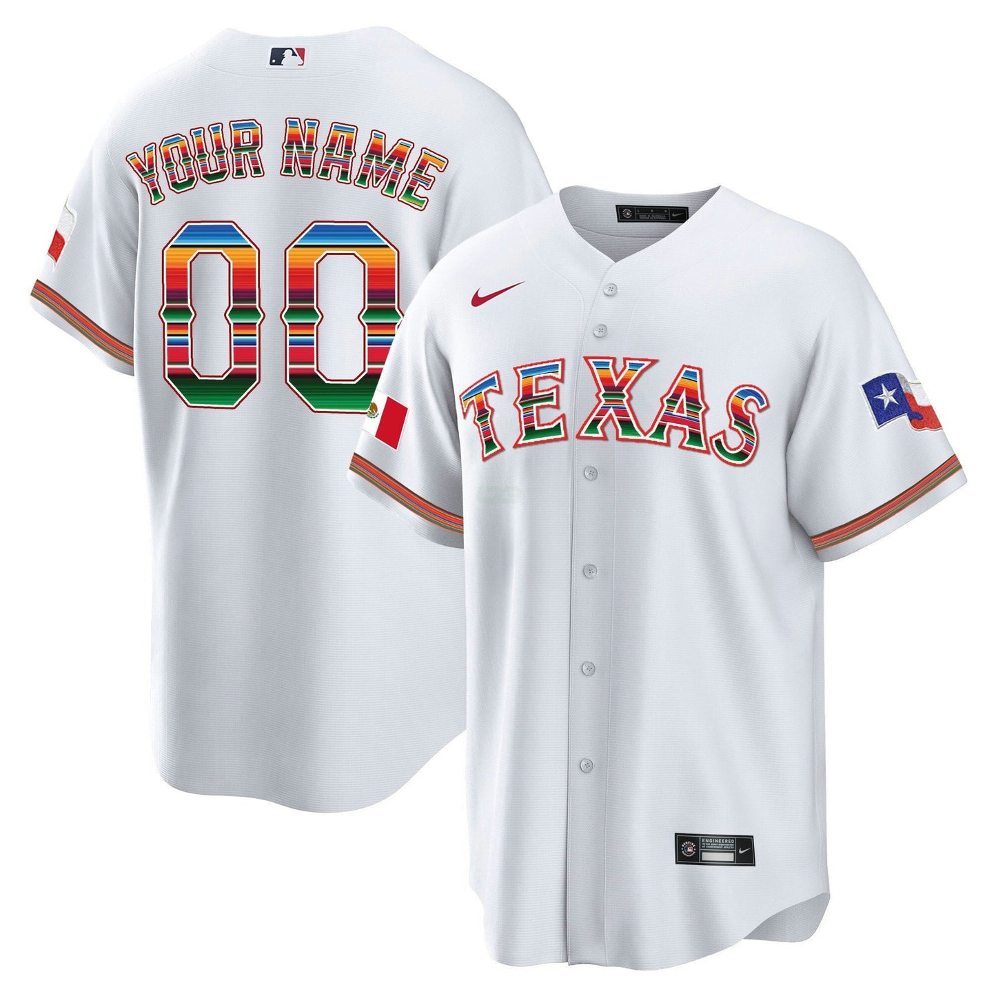 Camisa MLB Men’s Texas Mexican Heritage Night Cool Base Jersey