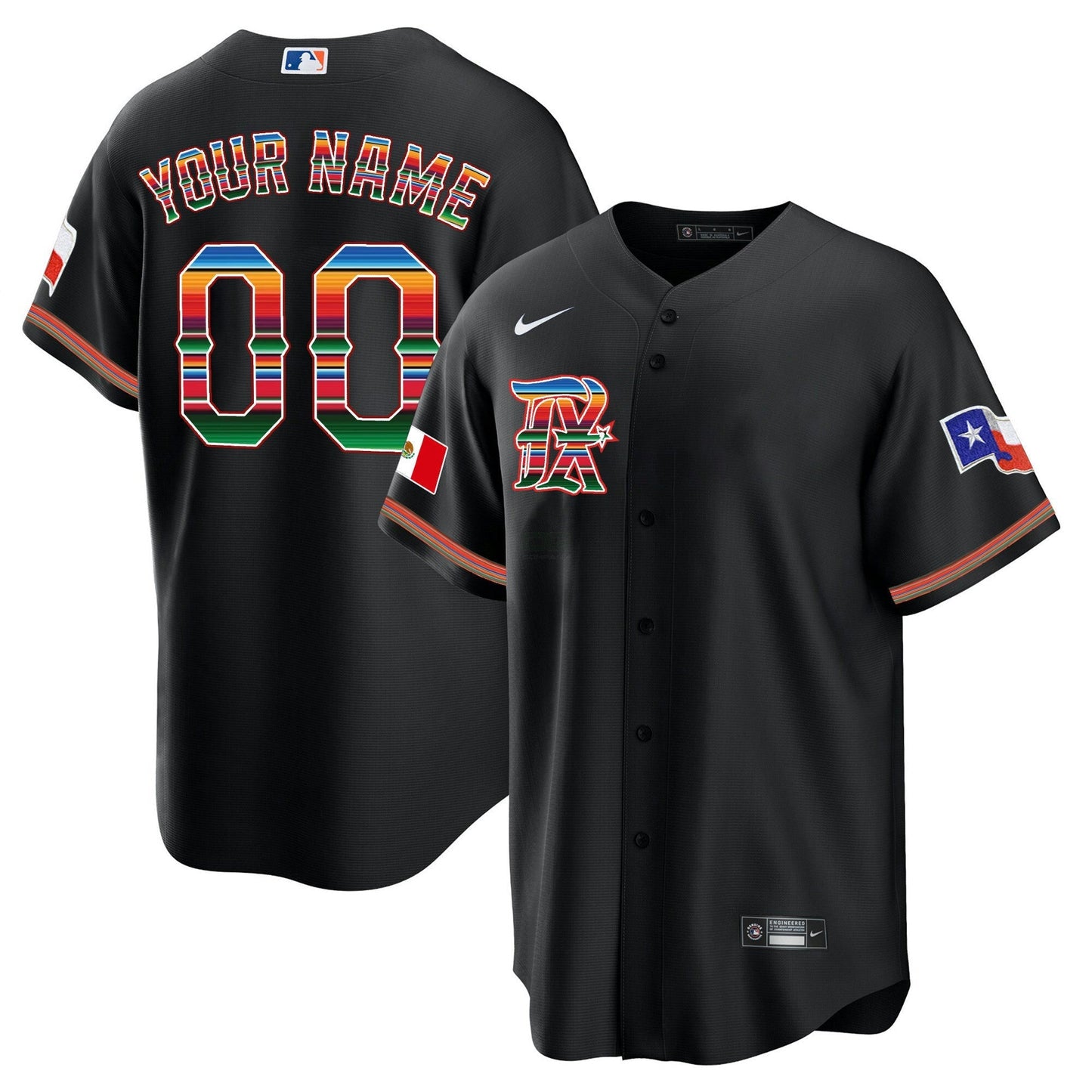Camisa MLB Men’s Texas Mexican Heritage Night Cool Base Jersey