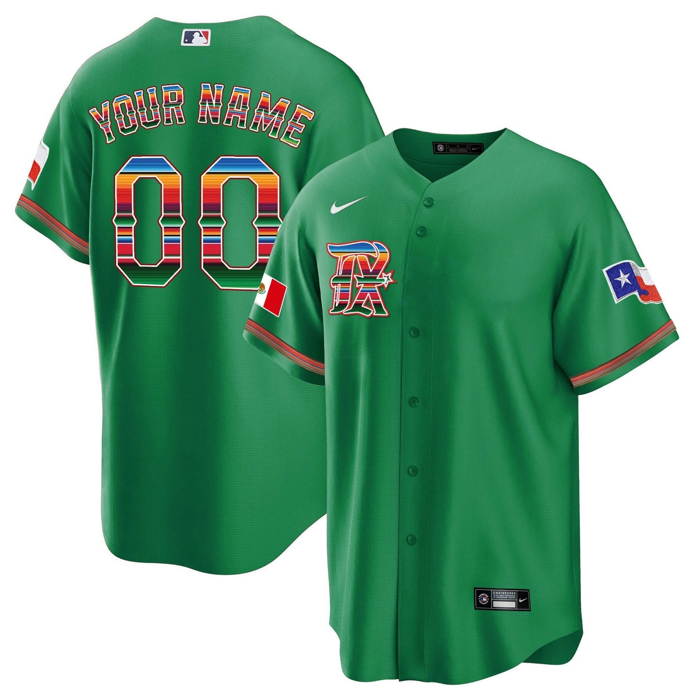 Camisa MLB Men’s Texas Mexican Heritage Night Cool Base Jersey
