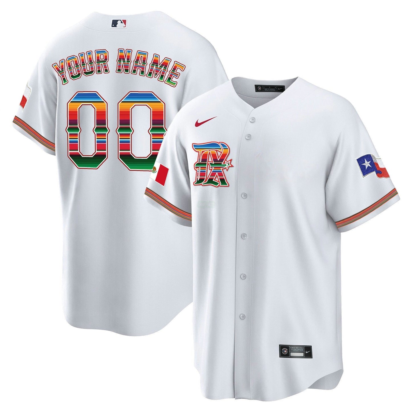 Camisa MLB Men’s Texas Mexican Heritage Night Cool Base Jersey