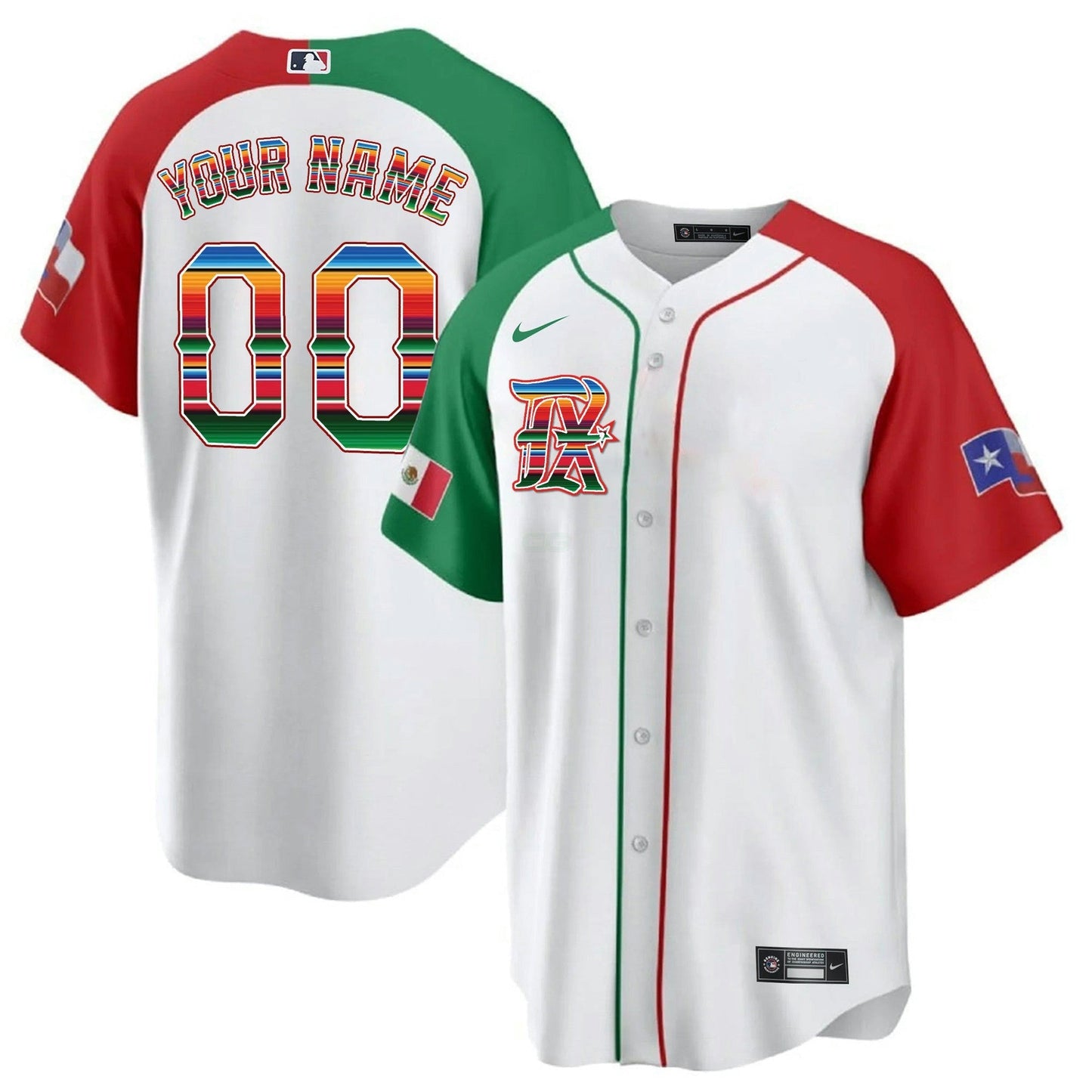 Camisa MLB Men’s Texas Mexican Heritage Night Cool Base Jersey
