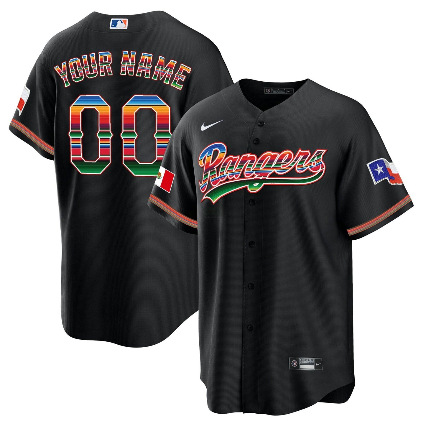 Camisa MLB Men’s Texas Mexican Heritage Night Cool Base Jersey