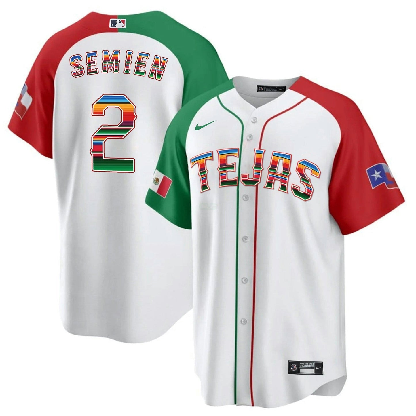 Camisa MLB Men’s Texas Mexican Heritage Night Cool Base Jersey – Tejas