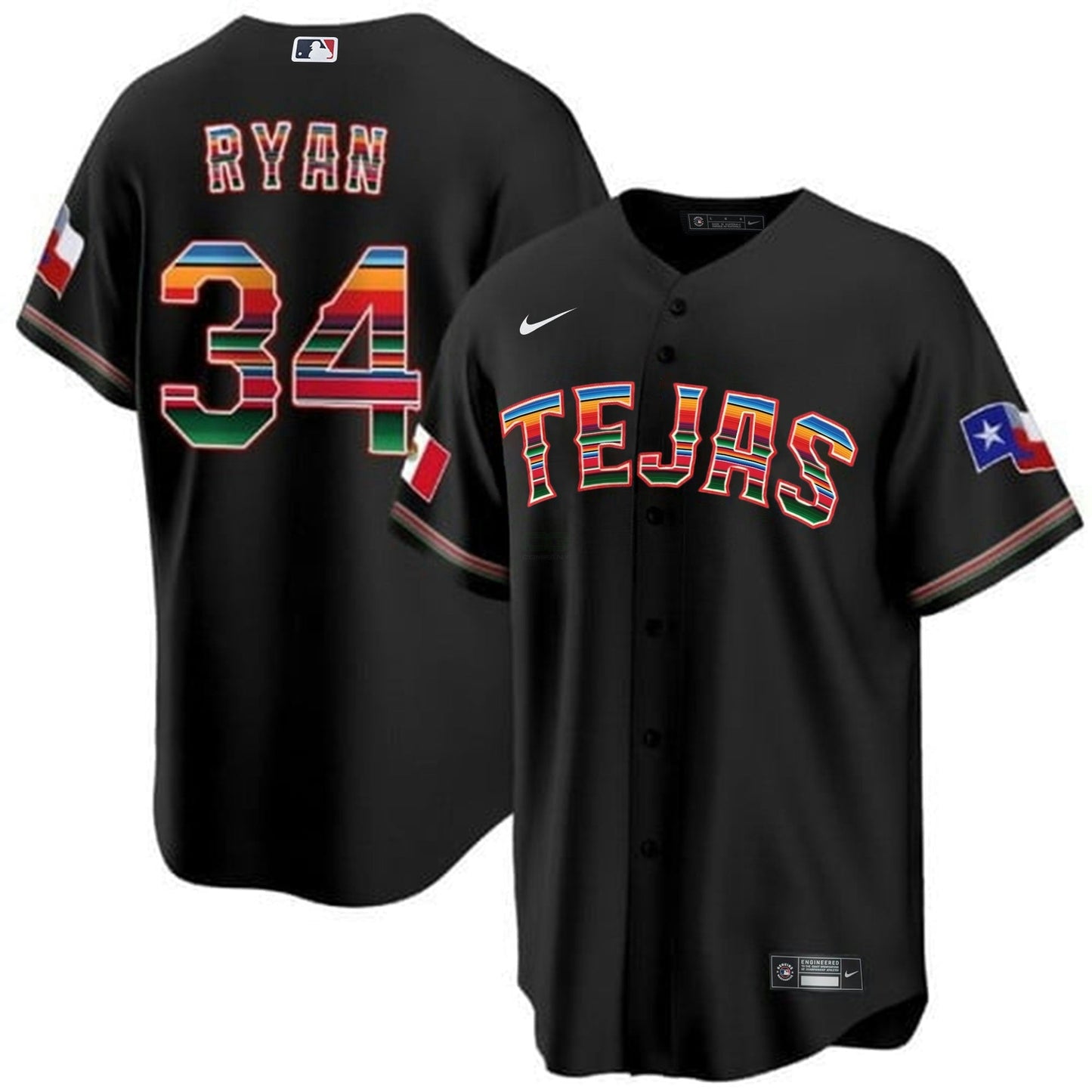 Camisa MLB Men’s Texas Mexican Heritage Night Cool Base Jersey – Tejas