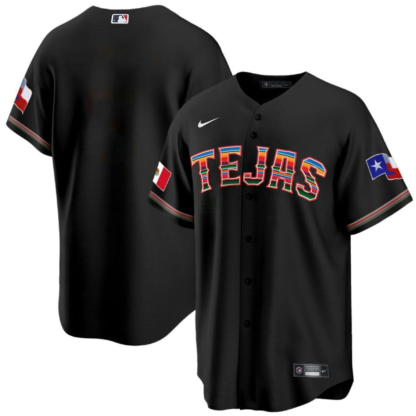 Camisa MLB Men’s Texas Mexican Heritage Night Cool Base Jersey – Tejas
