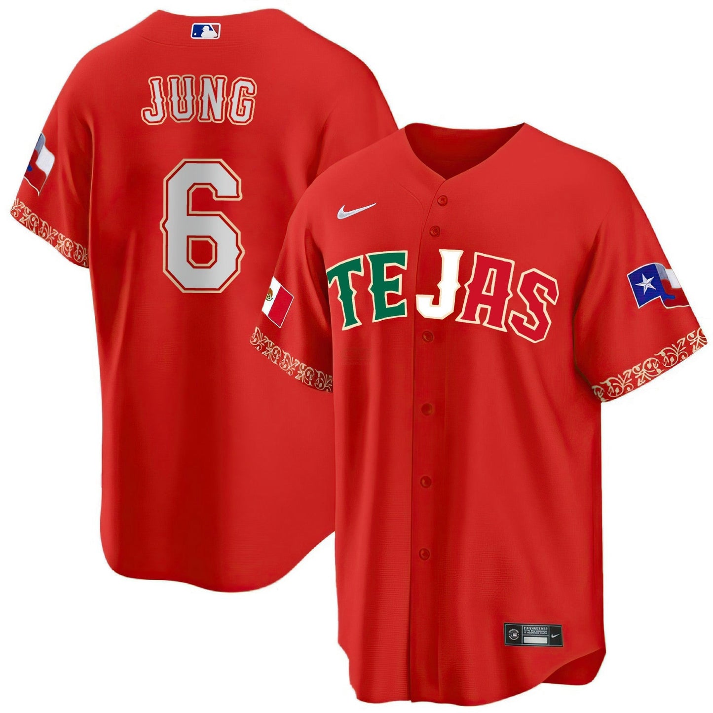 Camisa MLB Men’s Texas Mexican Heritage Night Jersey