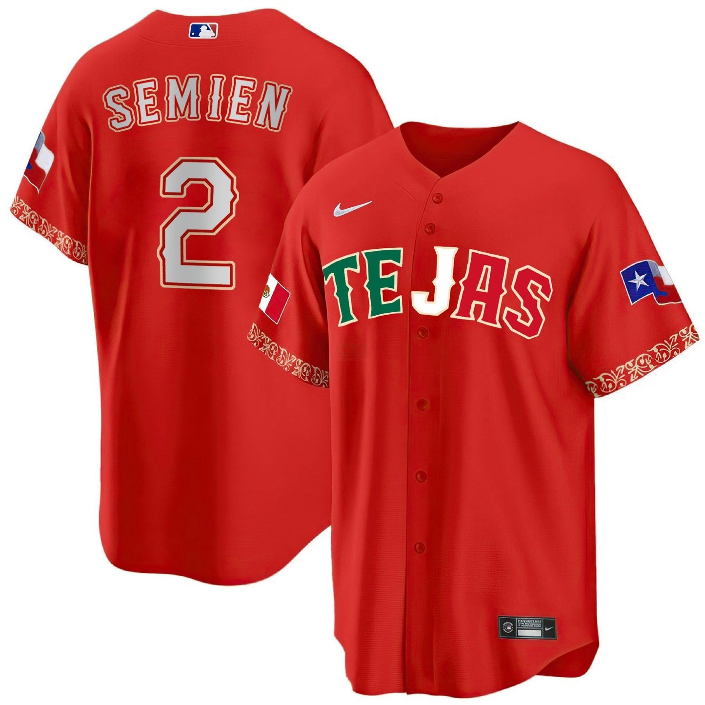Camisa MLB Men’s Texas Mexican Heritage Night Jersey