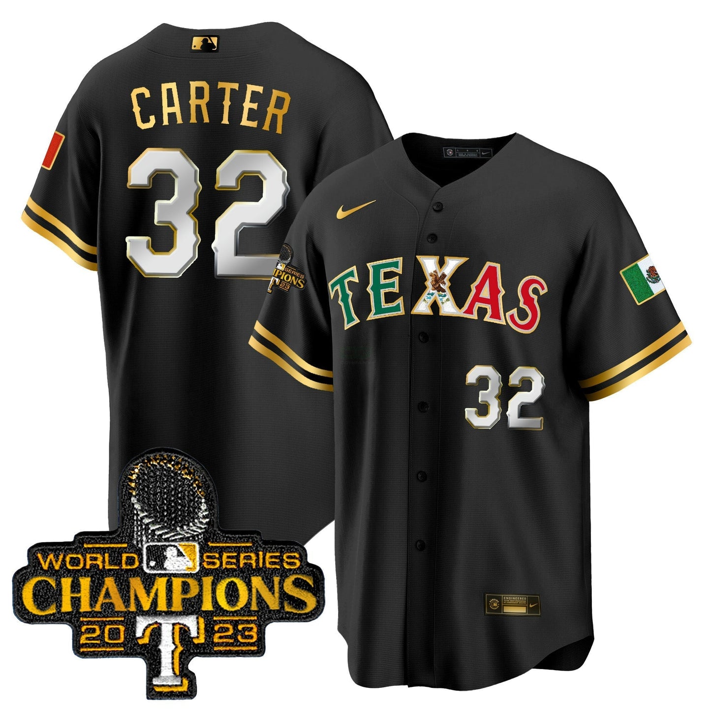 Camisa MLB Men’s Texas Mexico 2023 World Series Champions Jersey