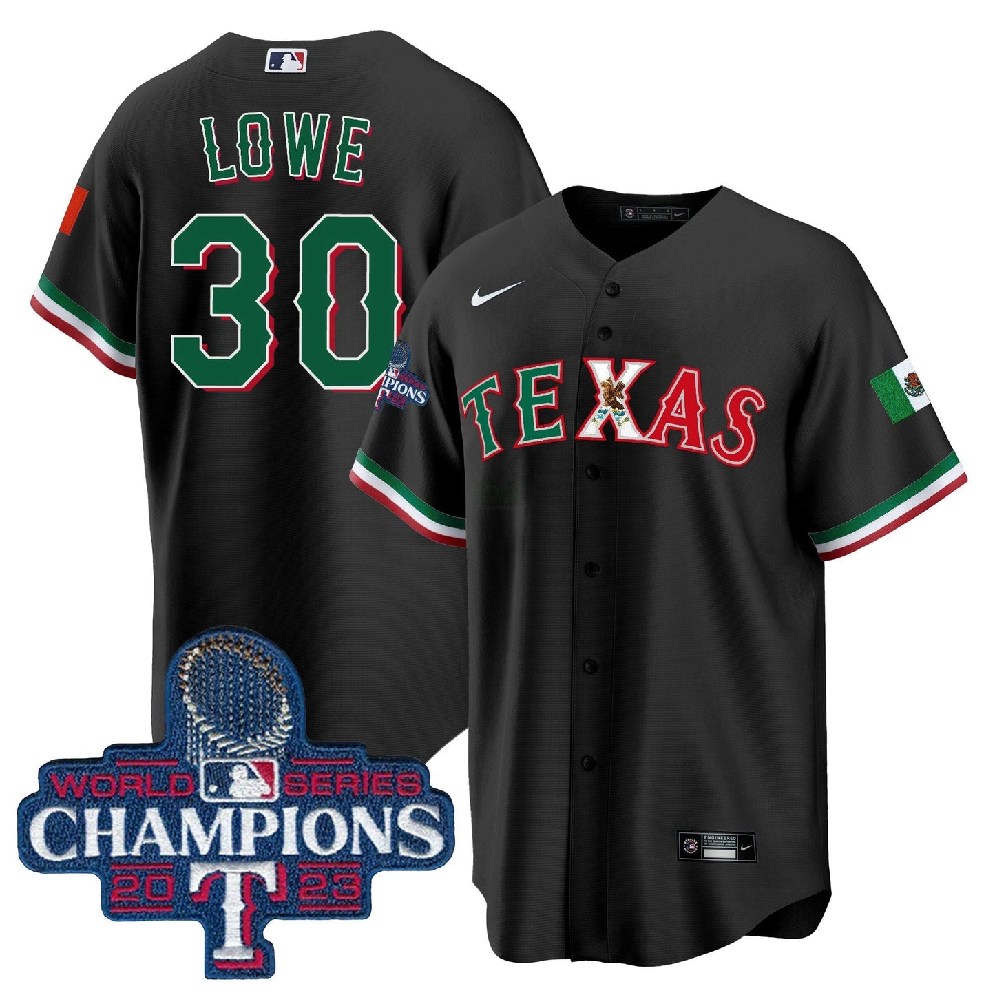 Camisa MLB Men’s Texas Mexico 2023 World Series Champions Jersey