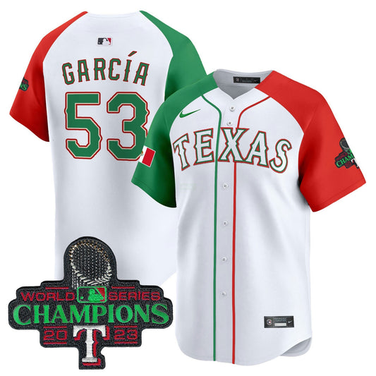Camisa MLB Men’s Texas Mexico Champions Patch Vapor Premier Limited Jersey