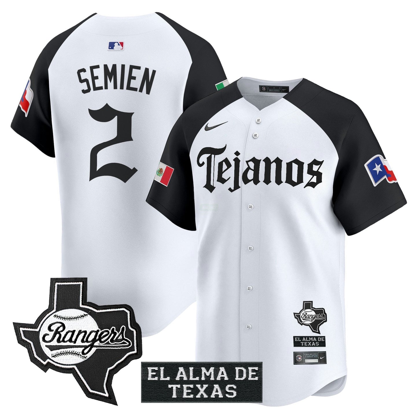 Camisa MLB Men’s Texas Mexico Tejano Barrio Style Vapor Premier Limited Jersey