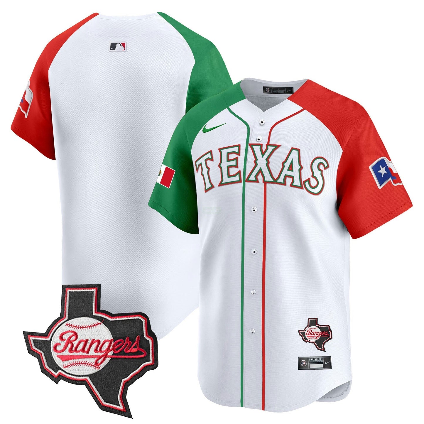 Camisa MLB Men’s Texas Mexico Texas Patch Vapor Premier Limited Jersey