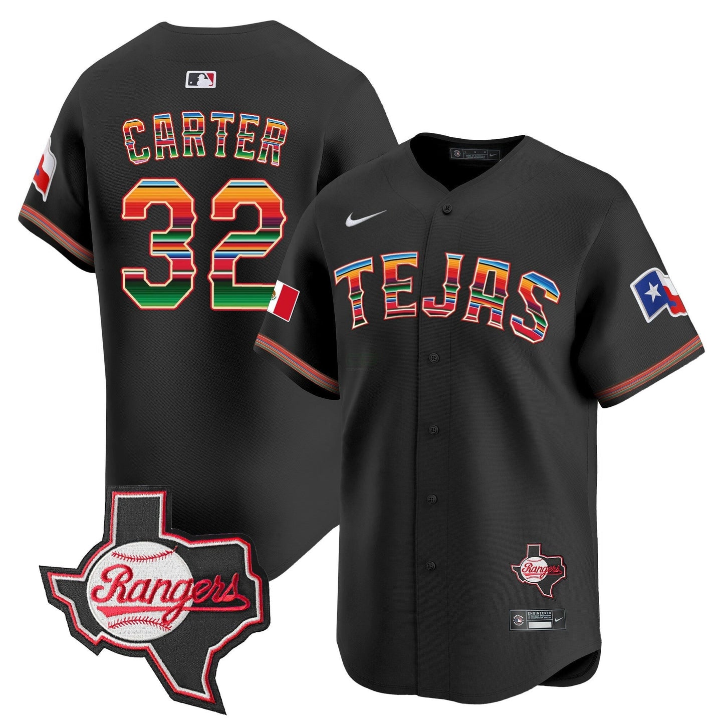 Camisa MLB Men’s Texas Mexico Texas Patch Vapor Premier Limited Jersey