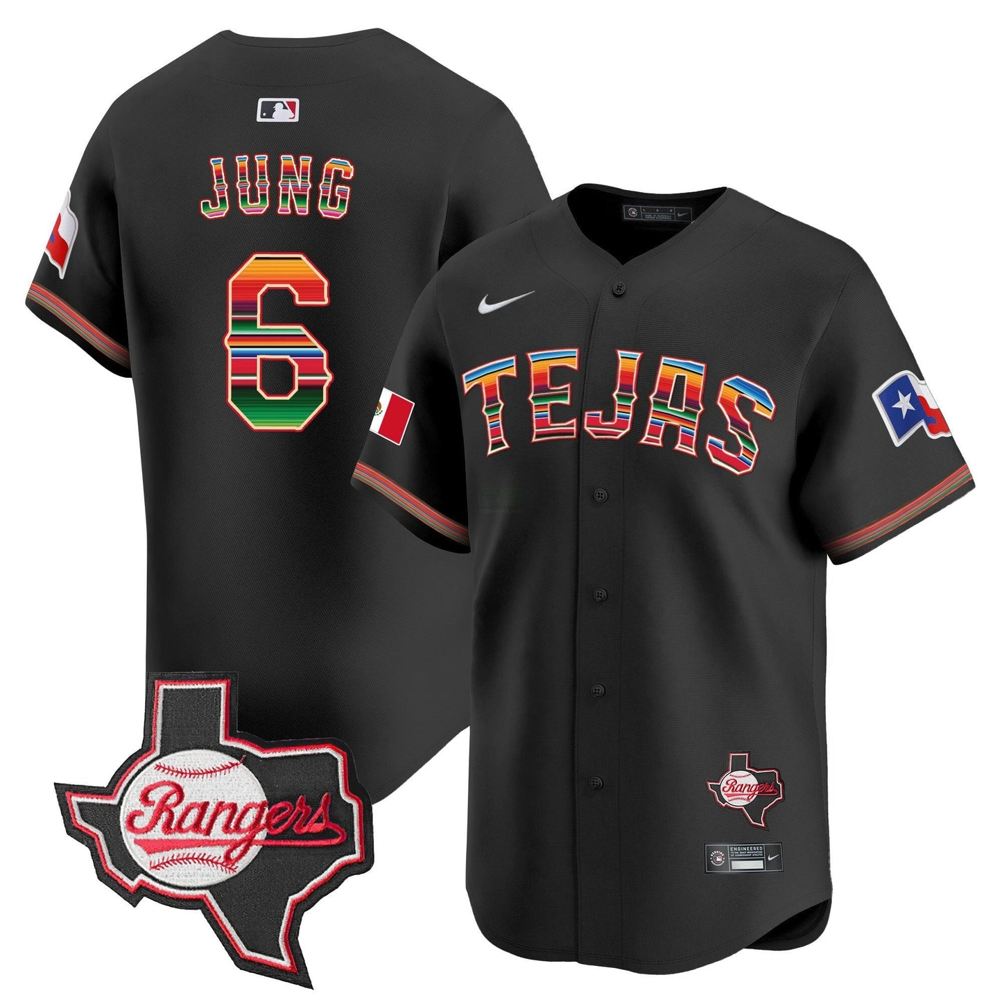 Camisa MLB Men’s Texas Mexico Texas Patch Vapor Premier Limited Jersey