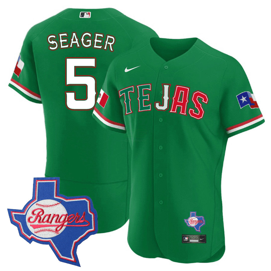 Camisa MLB Men’s Texas Special Mexico Texas State Patch Jersey