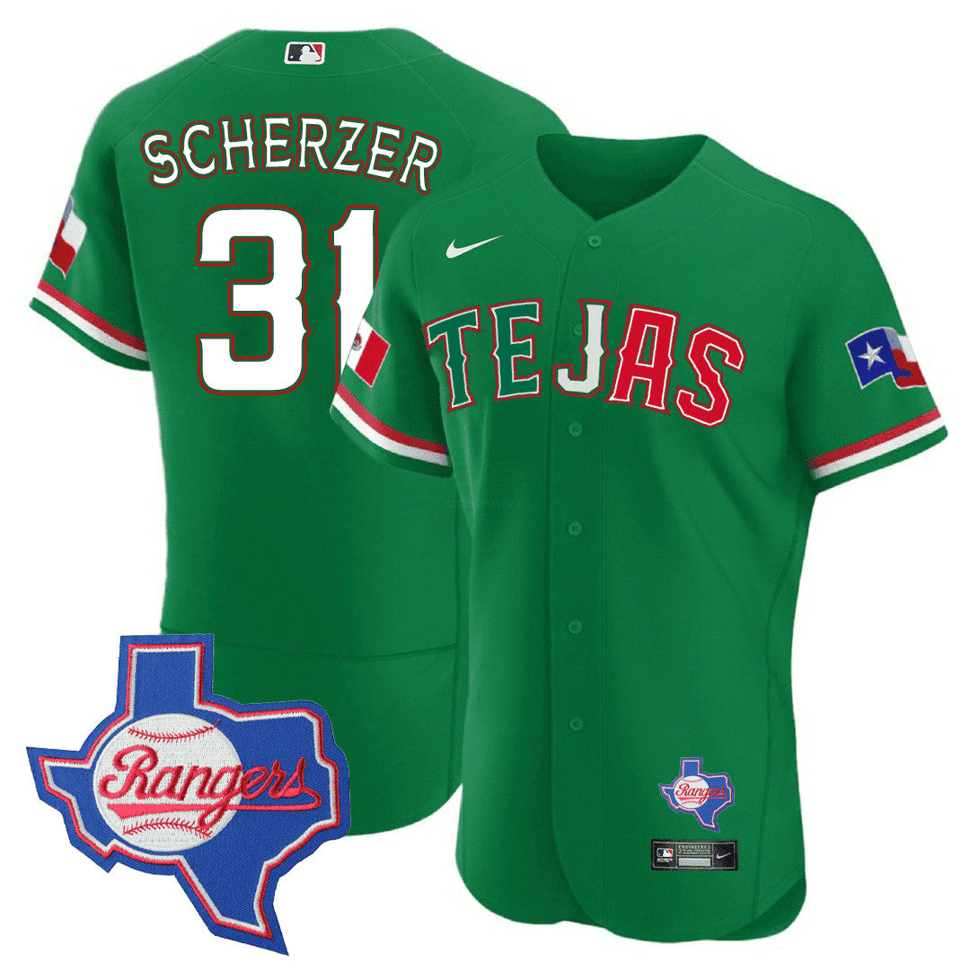 Camisa MLB Men’s Texas Special Mexico Texas State Patch Jersey