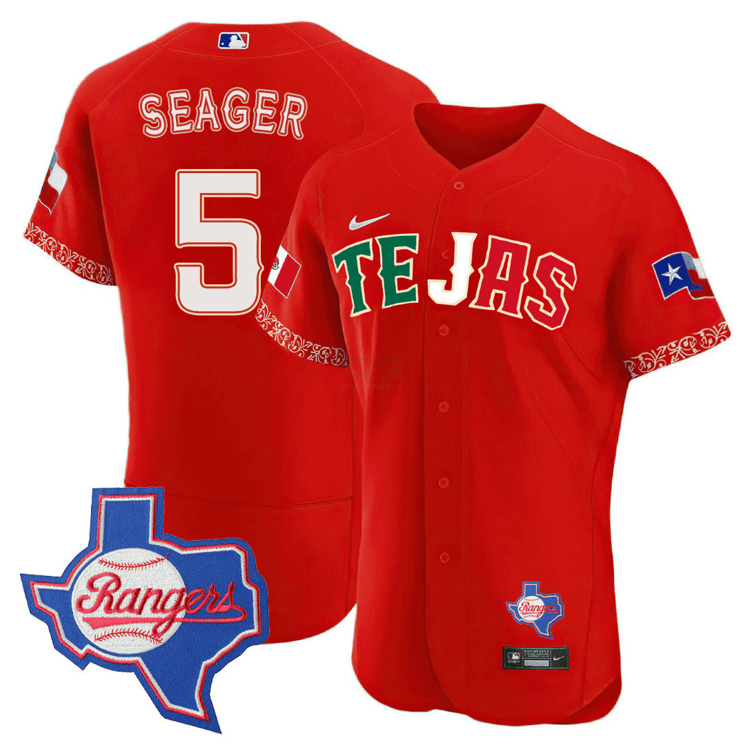Camisa MLB Men’s Texas Special Mexico Texas State Patch Jersey