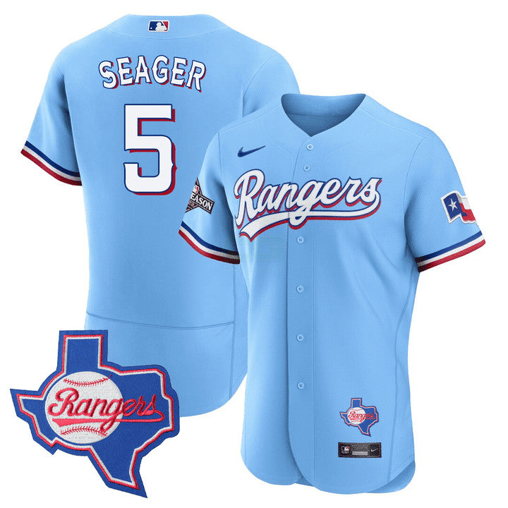 Camisa MLB Men’s Texas Texas State Patch Jersey
