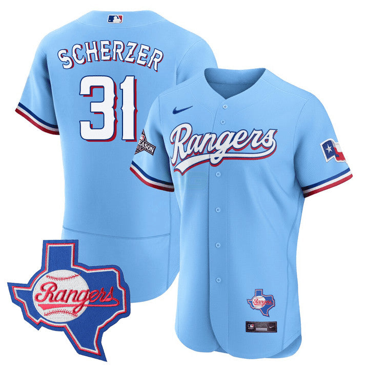 Camisa MLB Men’s Texas Texas State Patch Jersey