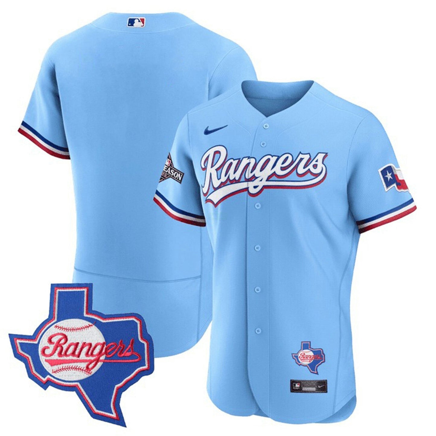 Camisa MLB Men’s Texas Texas State Patch Jersey