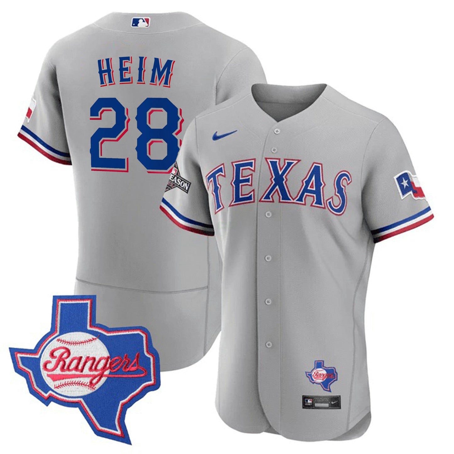 Camisa MLB Men’s Texas Texas State Patch Jersey
