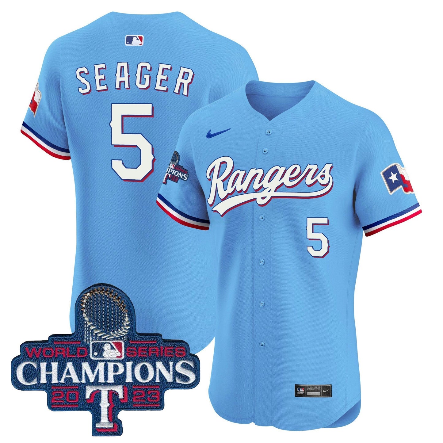 Camisa MLB Men’s Texas World Series Champions Vapor Premier Elite Jersey