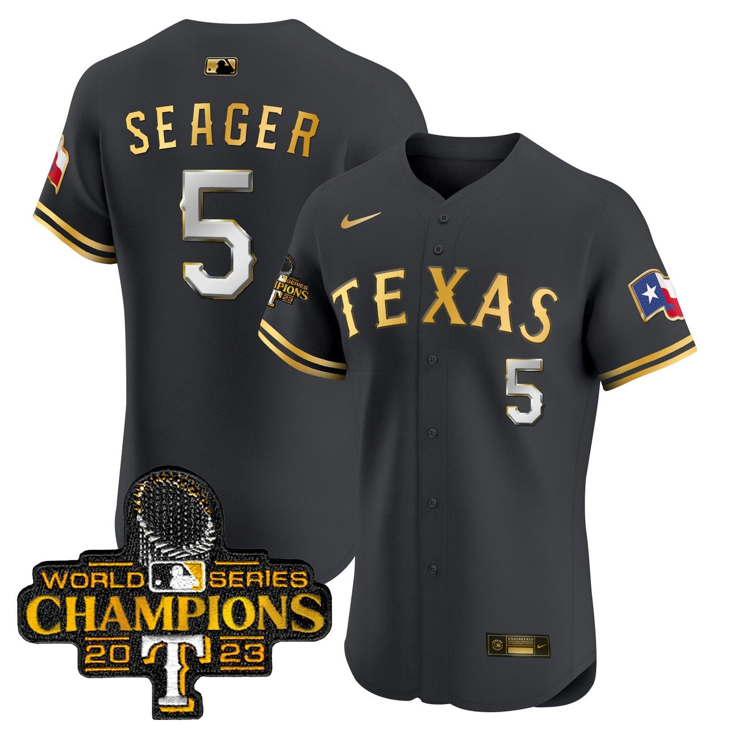 Camisa MLB Men’s Texas World Series Champions Vapor Premier Elite Jersey