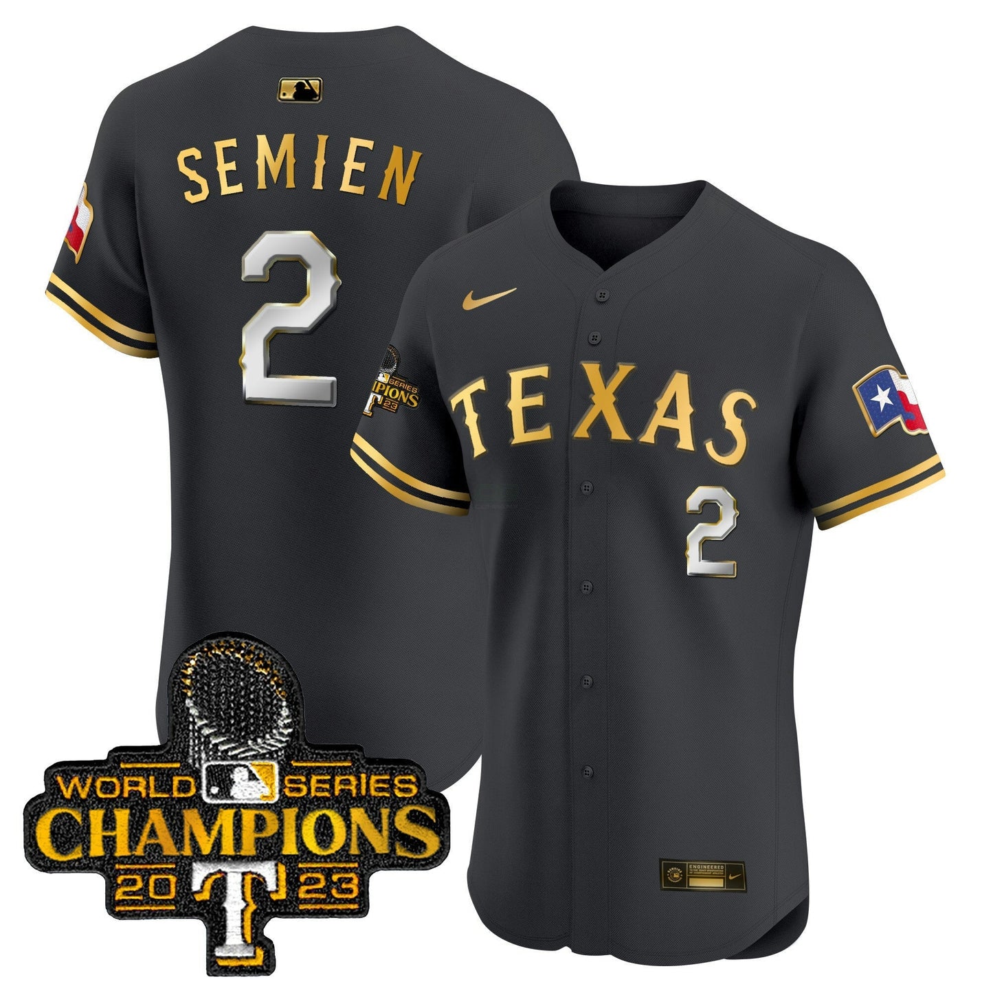 Camisa MLB Men’s Texas World Series Champions Vapor Premier Elite Jersey