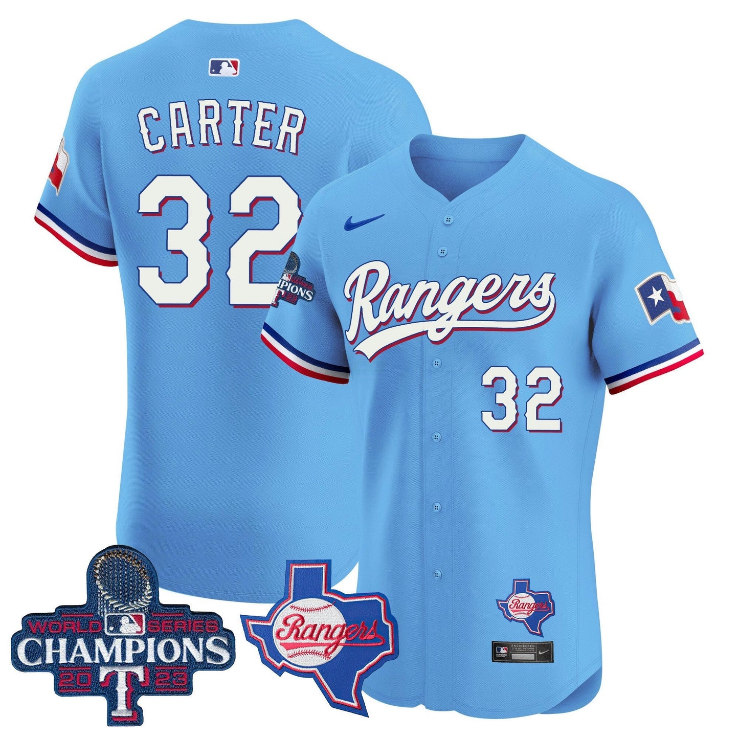 Camisa MLB Men’s Texas World Series Champions Vapor Premier Elite Jersey V2