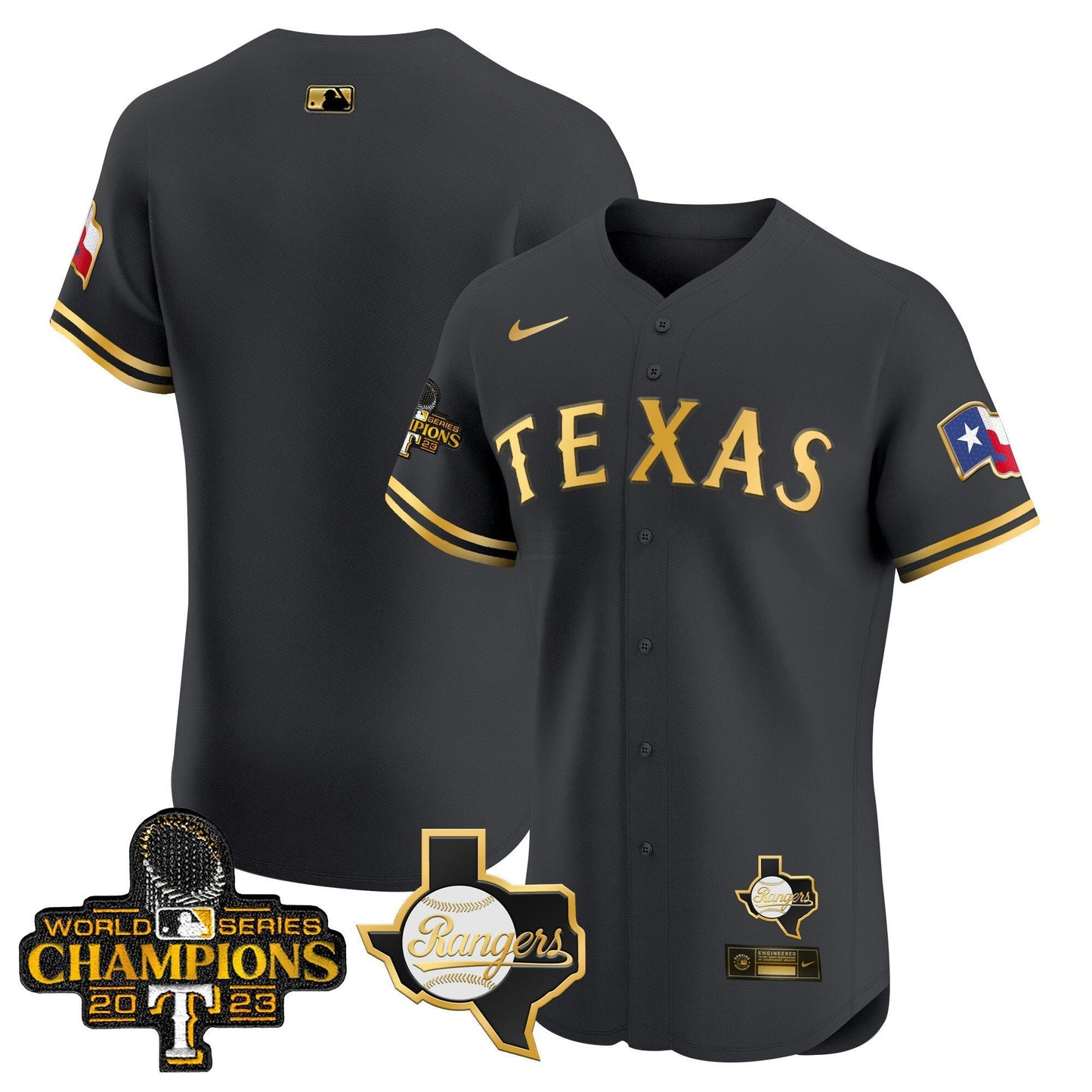 Camisa MLB Men’s Texas World Series Champions Vapor Premier Elite Jersey V2