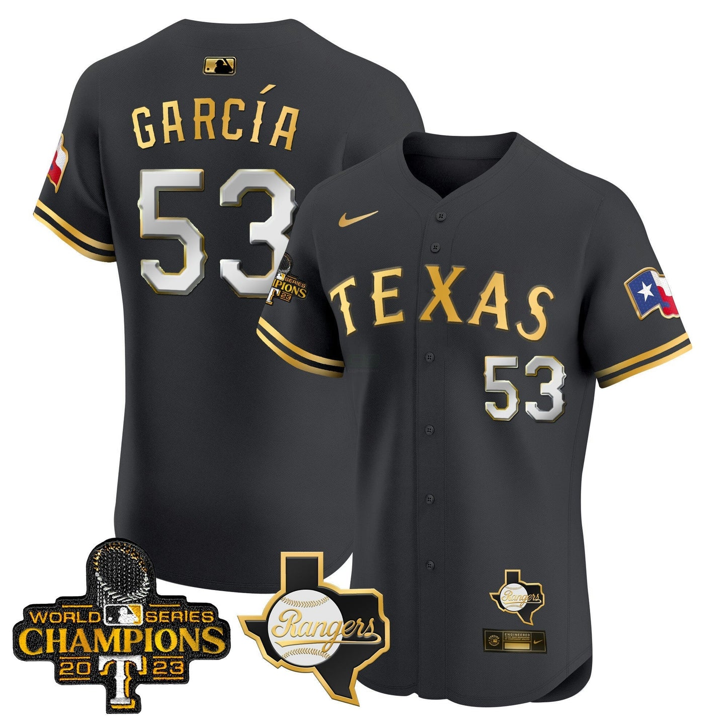 Camisa MLB Men’s Texas World Series Champions Vapor Premier Elite Jersey V2