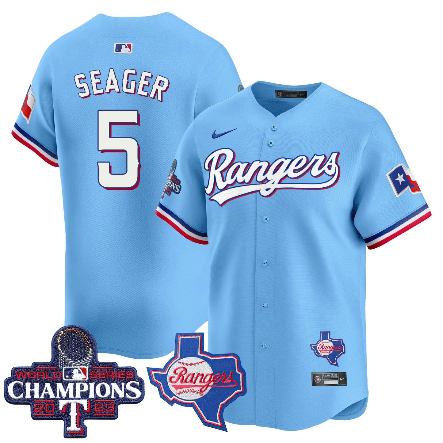 Camisa MLB Men’s Texas World Series Champions Vapor Premier Limited Jersey V2