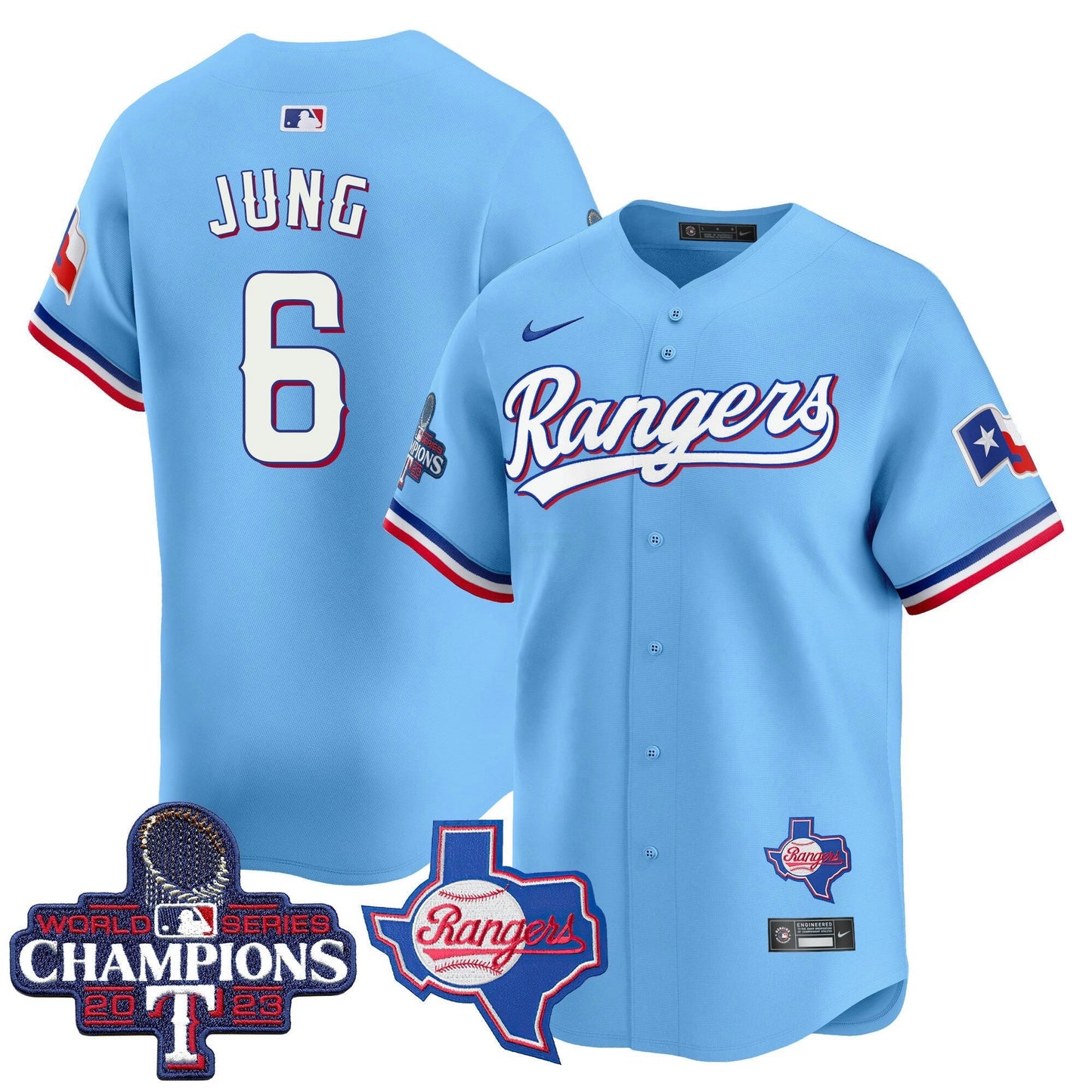 Camisa MLB Men’s Texas World Series Champions Vapor Premier Limited Jersey V2