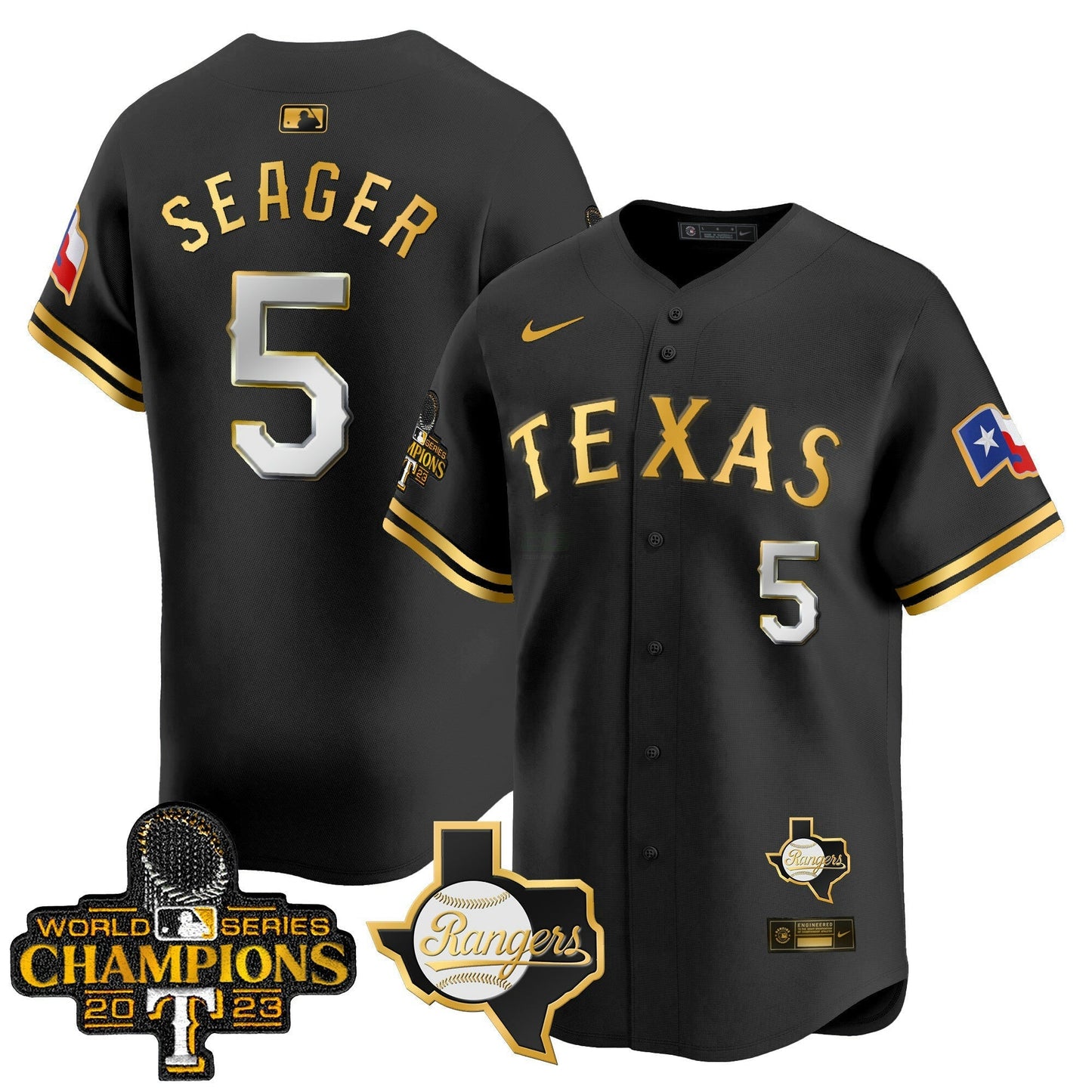 Camisa MLB Men’s Texas World Series Champions Vapor Premier Limited Jersey V2