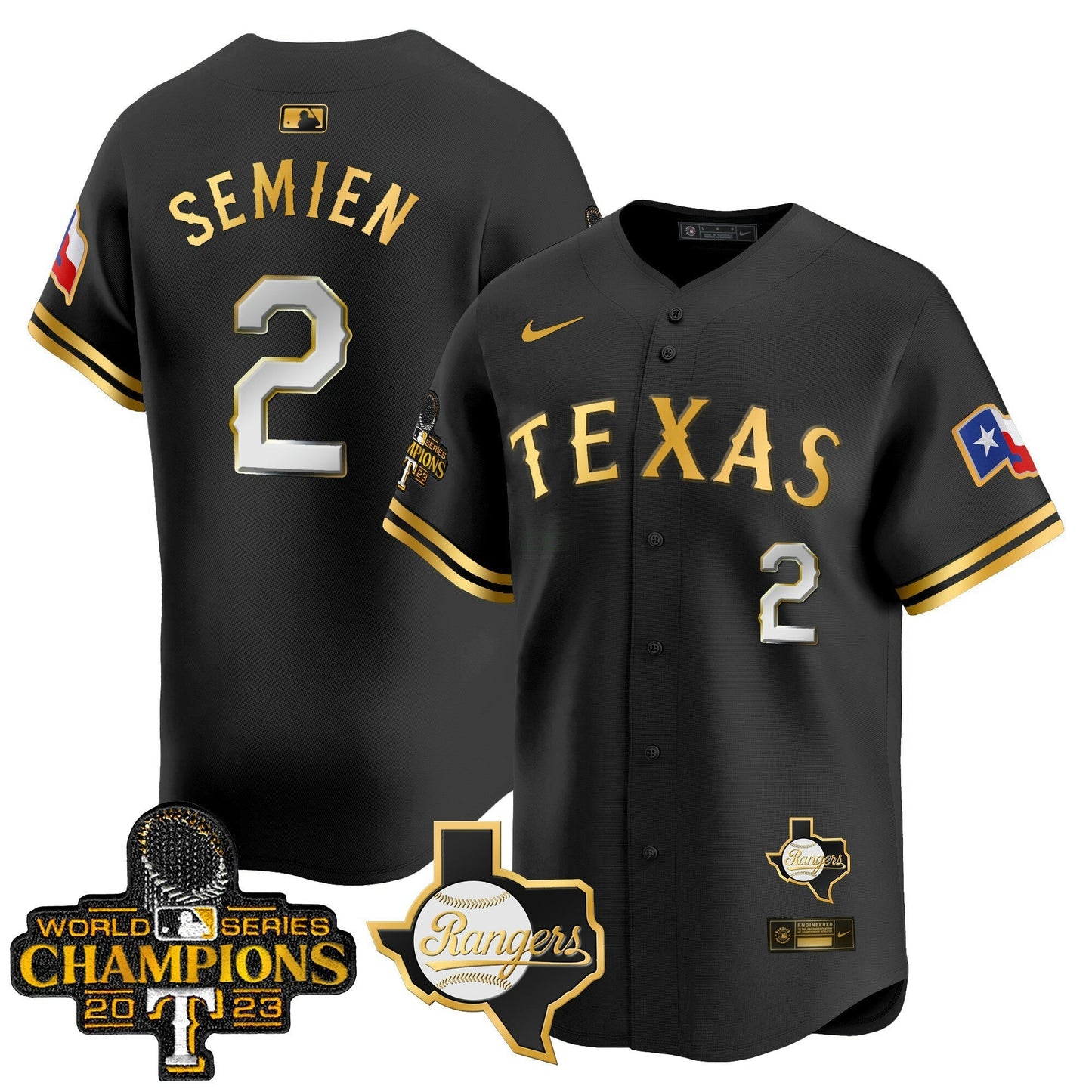 Camisa MLB Men’s Texas World Series Champions Vapor Premier Limited Jersey V2