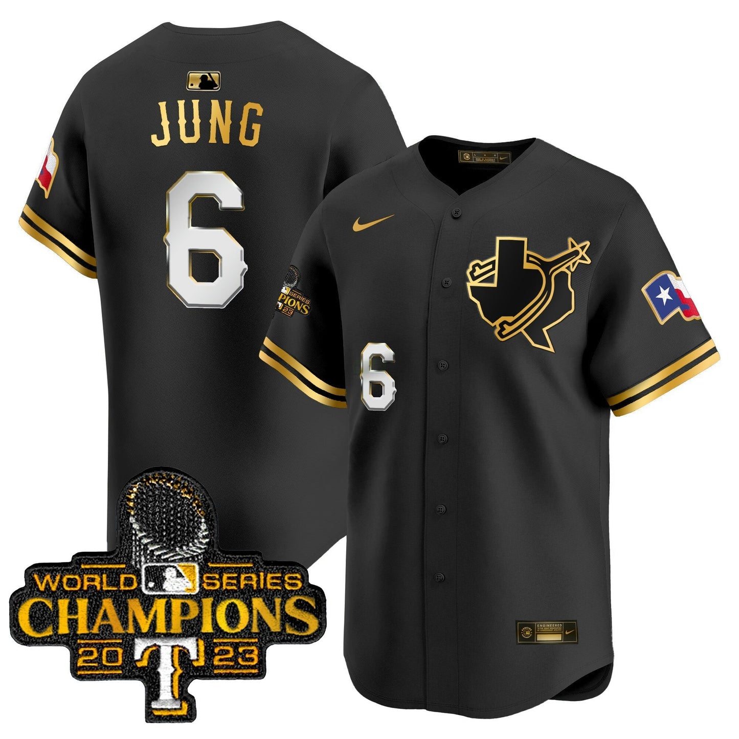 Camisa MLB Men’s Texas World Series Champions Vapor Premier Limited Jersey V3