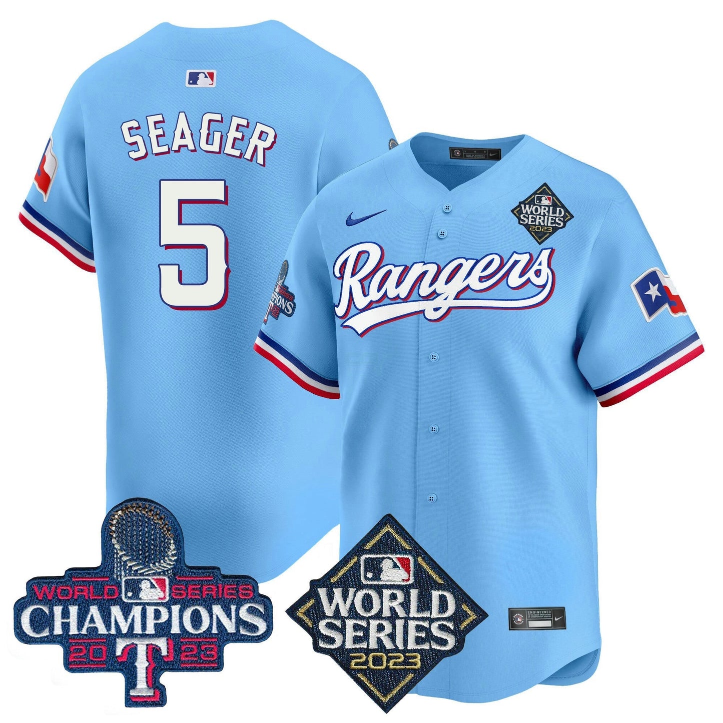 Camisa MLB Men’s Texas World Series Champions Vapor Premier Limited Jersey V4
