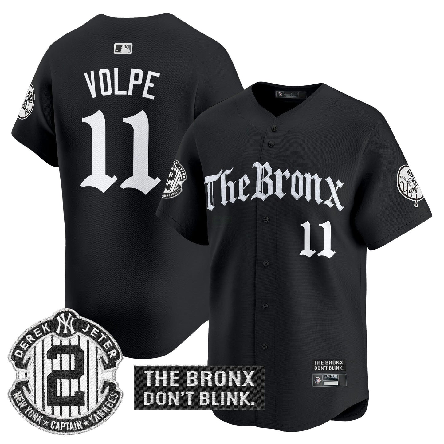 Camisa MLB Men’s ‘The Bronx – Gothic Ink Drop Edition’ Vapor Premier Limited Jersey