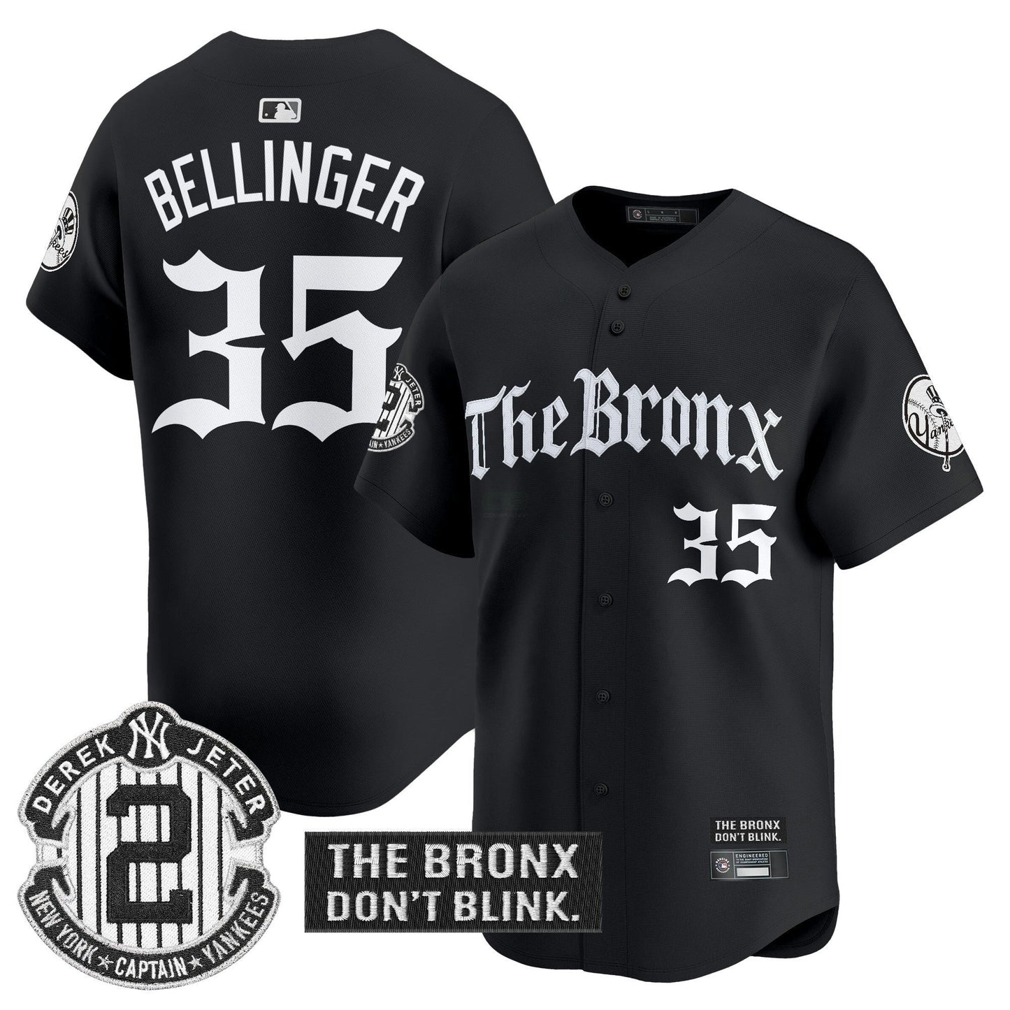 Camisa MLB Men’s ‘The Bronx – Gothic Ink Drop Edition’ Vapor Premier Limited Jersey