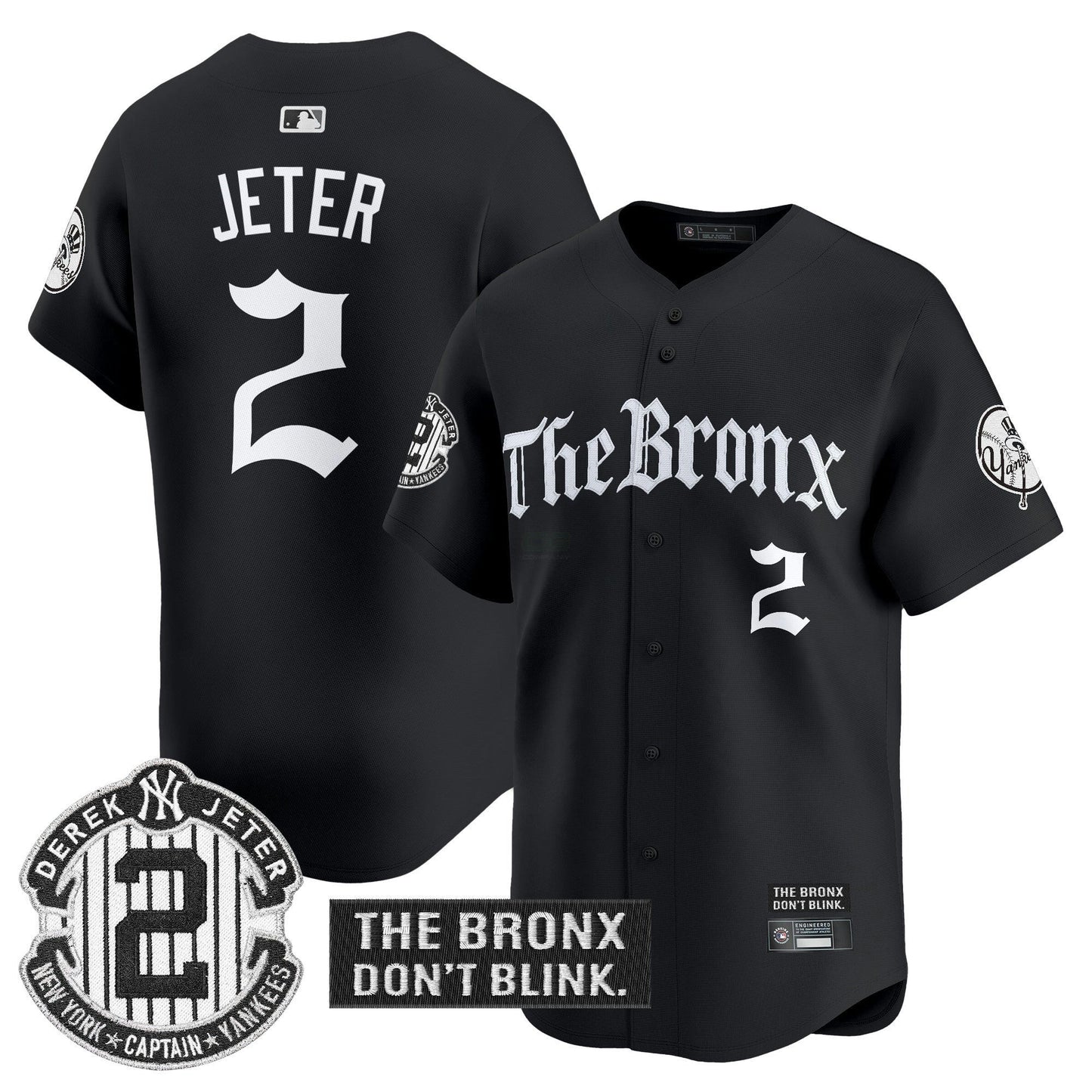 Camisa MLB Men’s ‘The Bronx – Gothic Ink Drop Edition’ Vapor Premier Limited Jersey