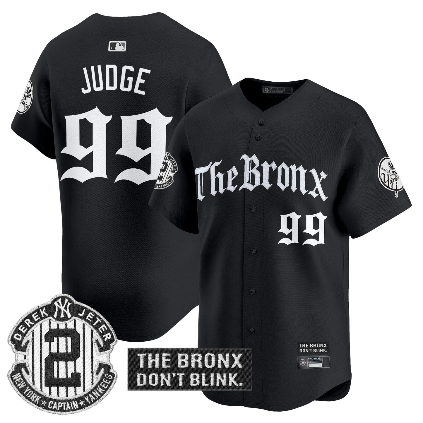 Camisa MLB Men’s ‘The Bronx – Gothic Ink Drop Edition’ Vapor Premier Limited Jersey