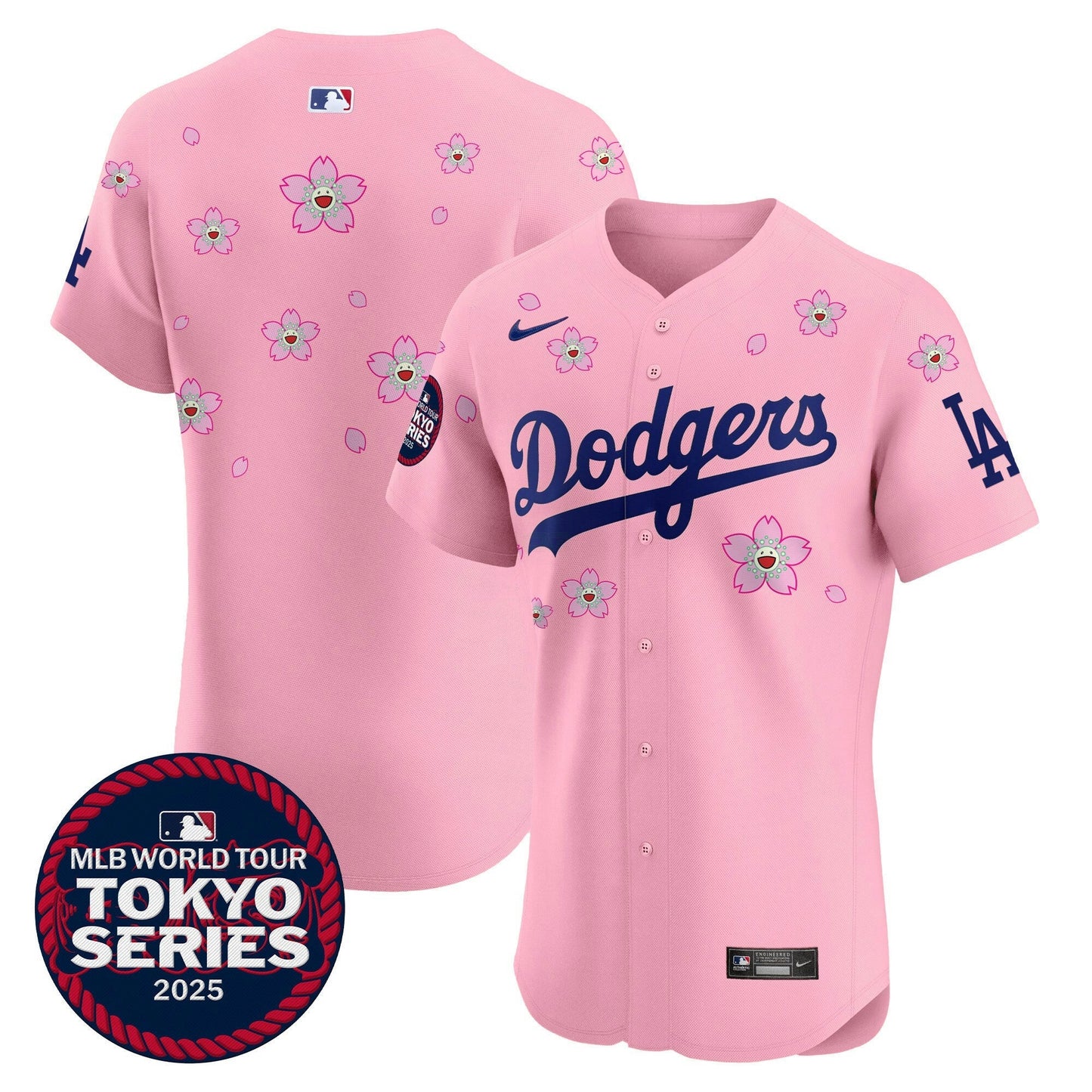 Camisa MLB Men’s Tokyo Series 2025 Vapor Premier Elite Jersey – Stitched - Cherry Blossom