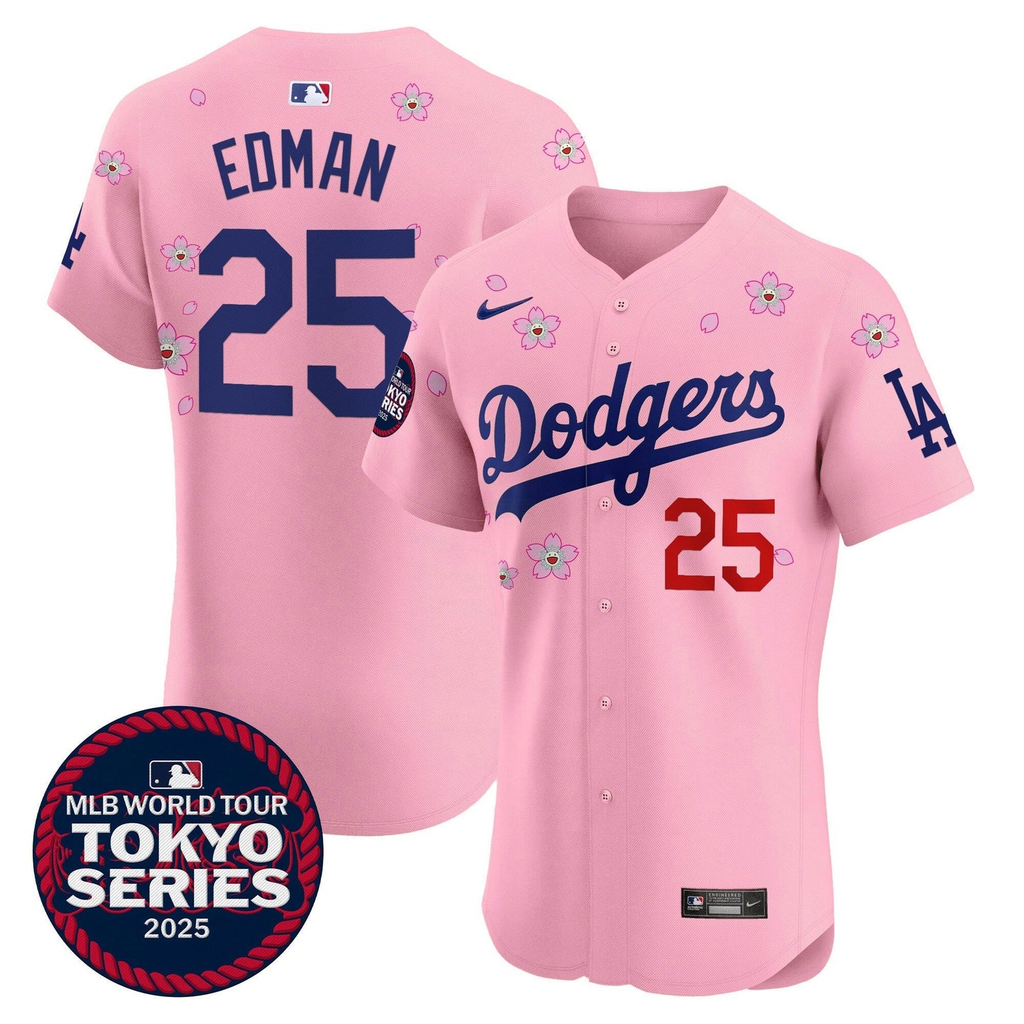 Camisa MLB Men’s Tokyo Series 2025 Vapor Premier Elite Jersey – Stitched - Cherry Blossom