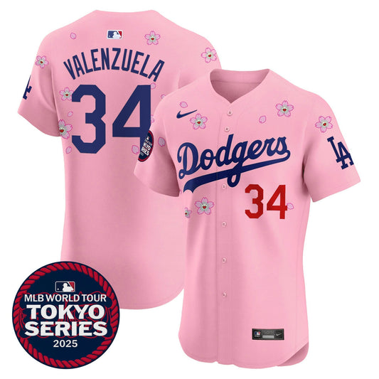 Camisa MLB Men’s Tokyo Series 2025 Vapor Premier Elite Jersey – Stitched - Cherry Blossom