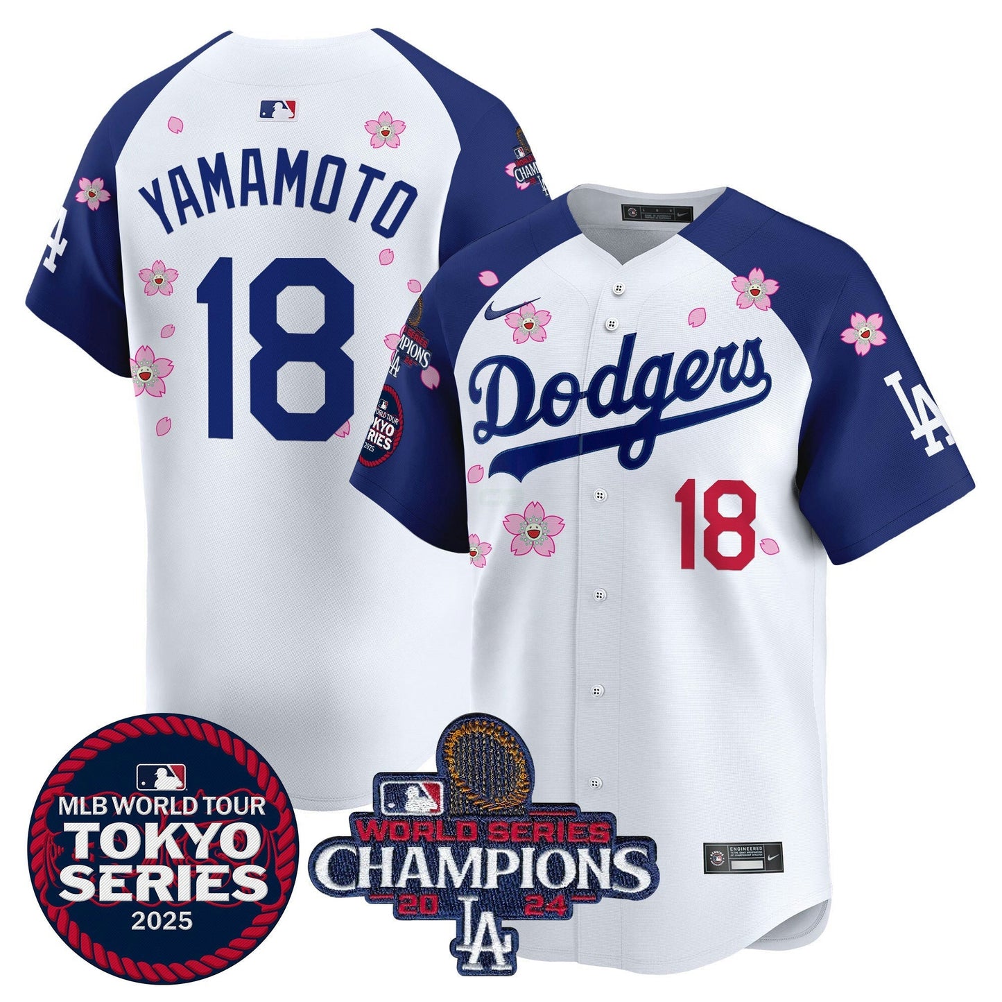 Camisa MLB Men’s Tokyo Series 2025 World Series Champions Patch Vapor Premier Limited Jersey – Stitched
