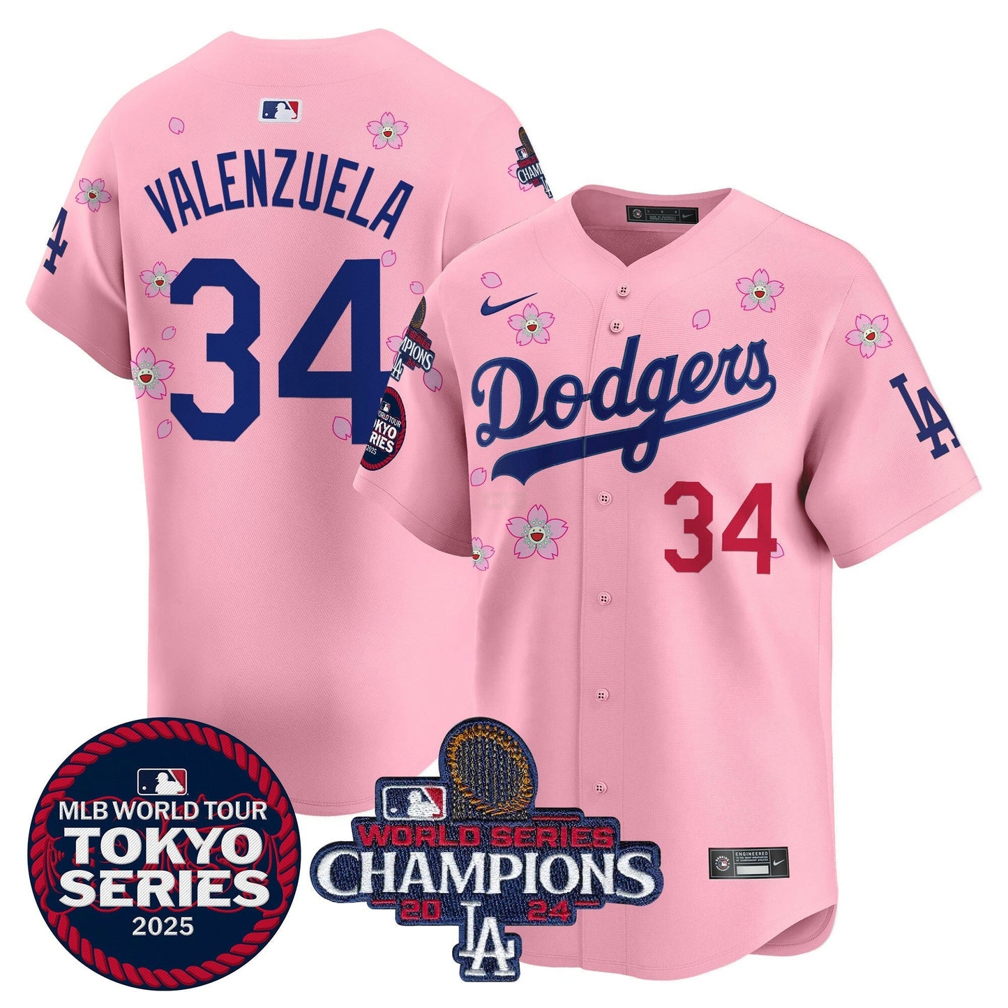 Camisa MLB Men’s Tokyo Series 2025 World Series Champions Patch Vapor Premier Limited Jersey – Stitched