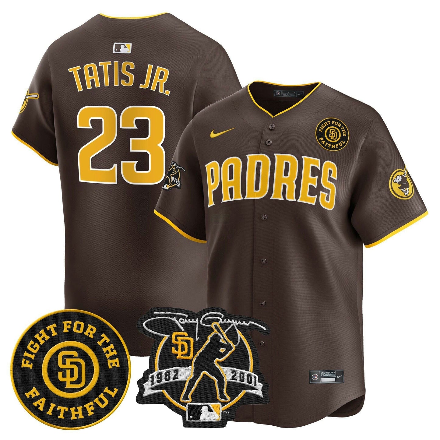 Camisa MLB Men’s Tony Gwynn & Faithful Patch Vapor Premier Limited Jersey