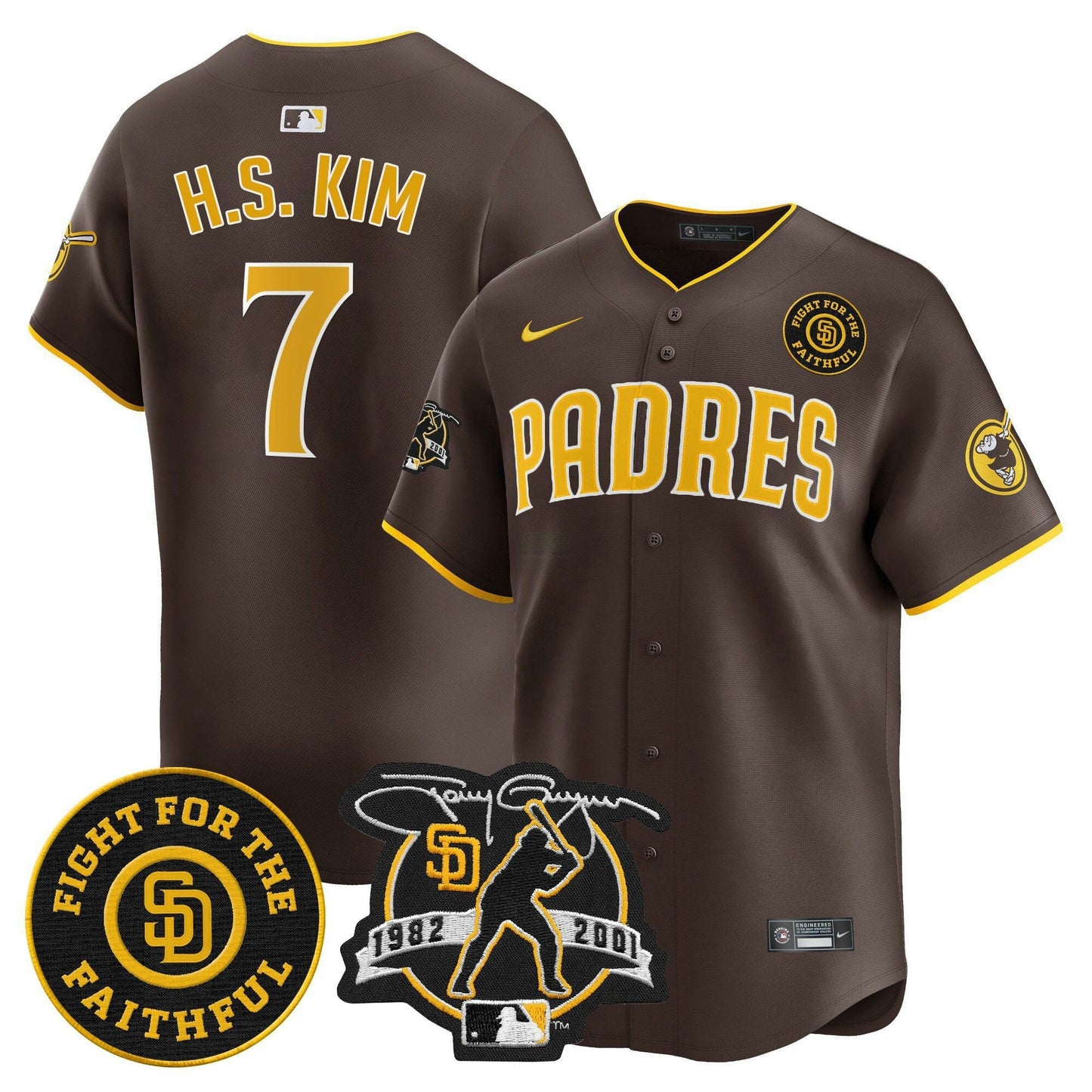 Camisa MLB Men’s Tony Gwynn & Faithful Patch Vapor Premier Limited Jersey